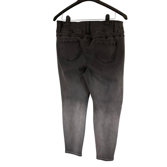 Thalia Sodi Jeans Womens 10 Black Gray High Rise Skinny Stretch Denim Distressed - Picture 2 of 8